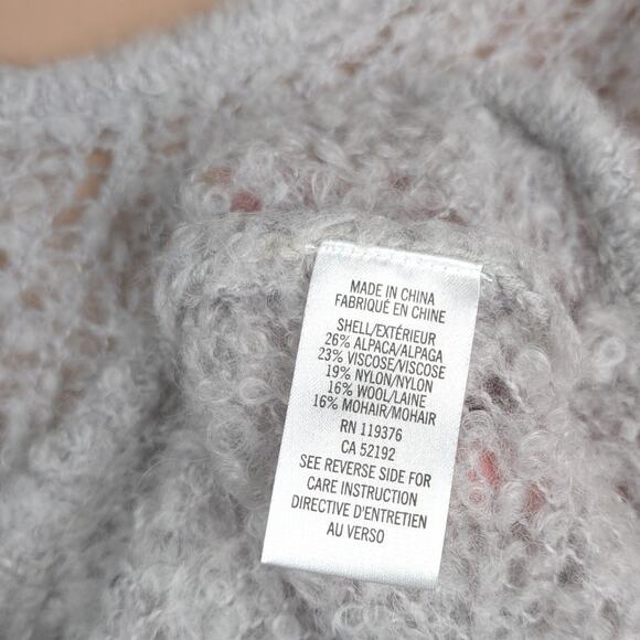 Helmut Lang Plaited Boucle Mohair Alpaca Asymmetric Colorblock Tunic Sweater S - Picture 11 of 11